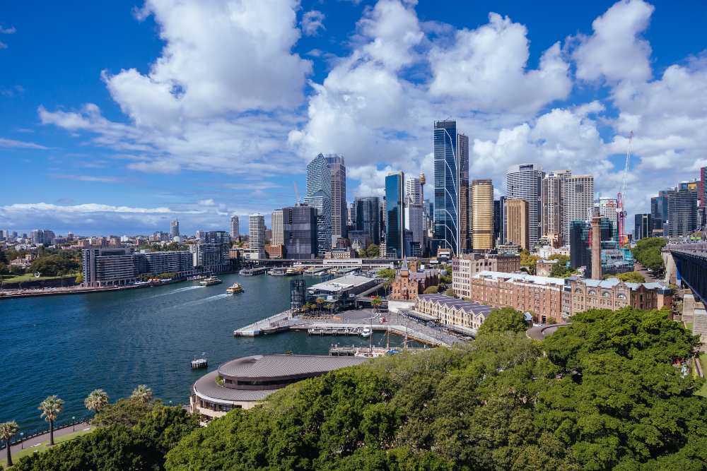 sydney skyline from the harbour bridge in australi 2023 04 20 20 56 57 utc 1
